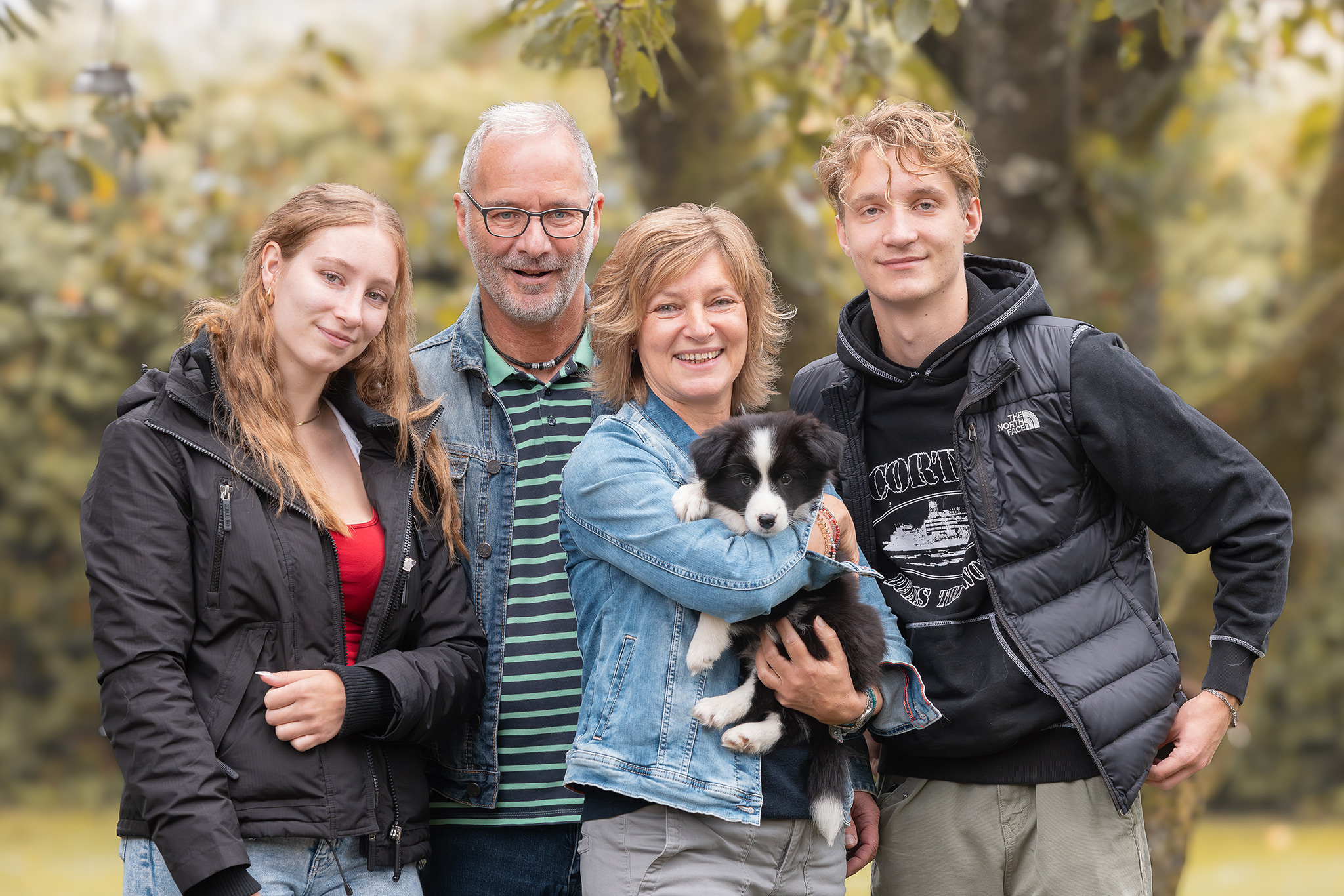 Border Collie Welpe am Tag der Abholung beim Züchter