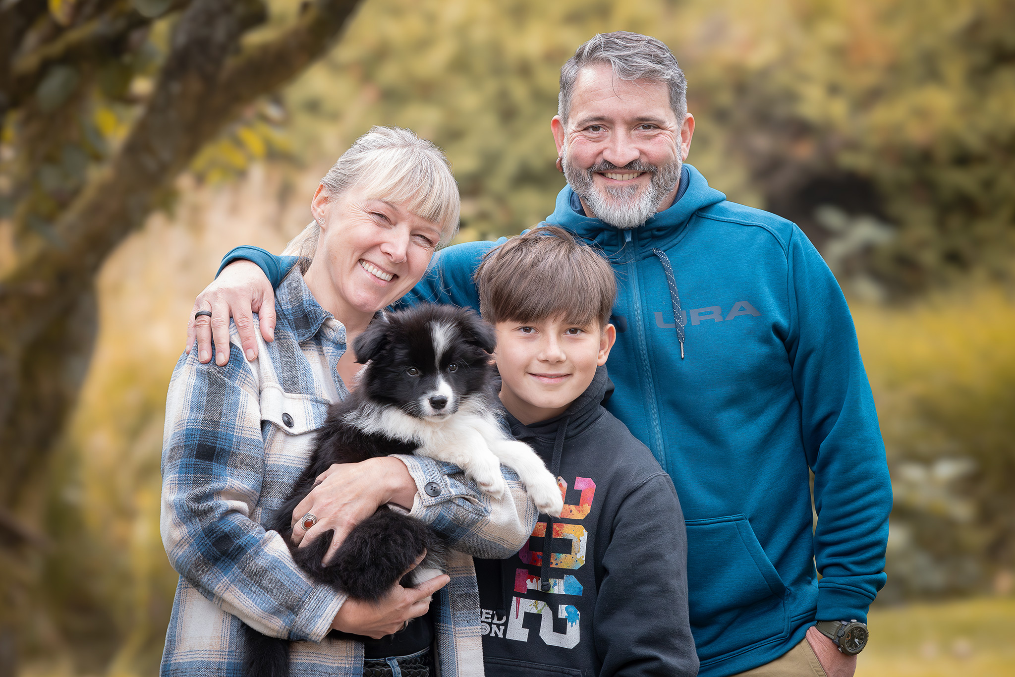 Border Collie Welpe am Tag der Abholung beim Züchter