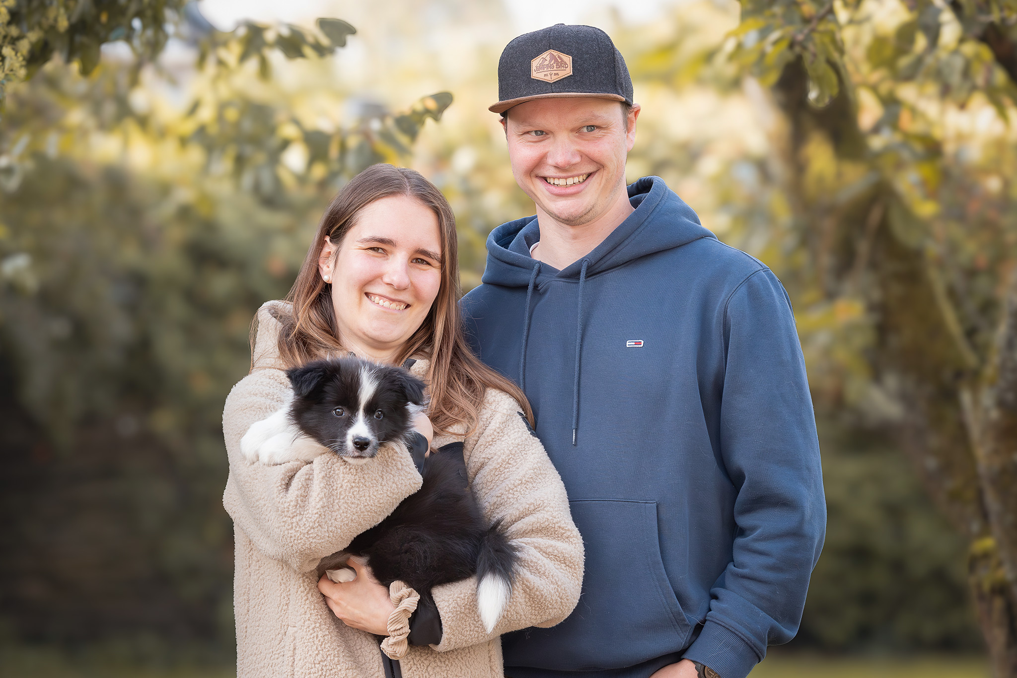 Border Collie Welpe am Tag der Abholung beim Züchter